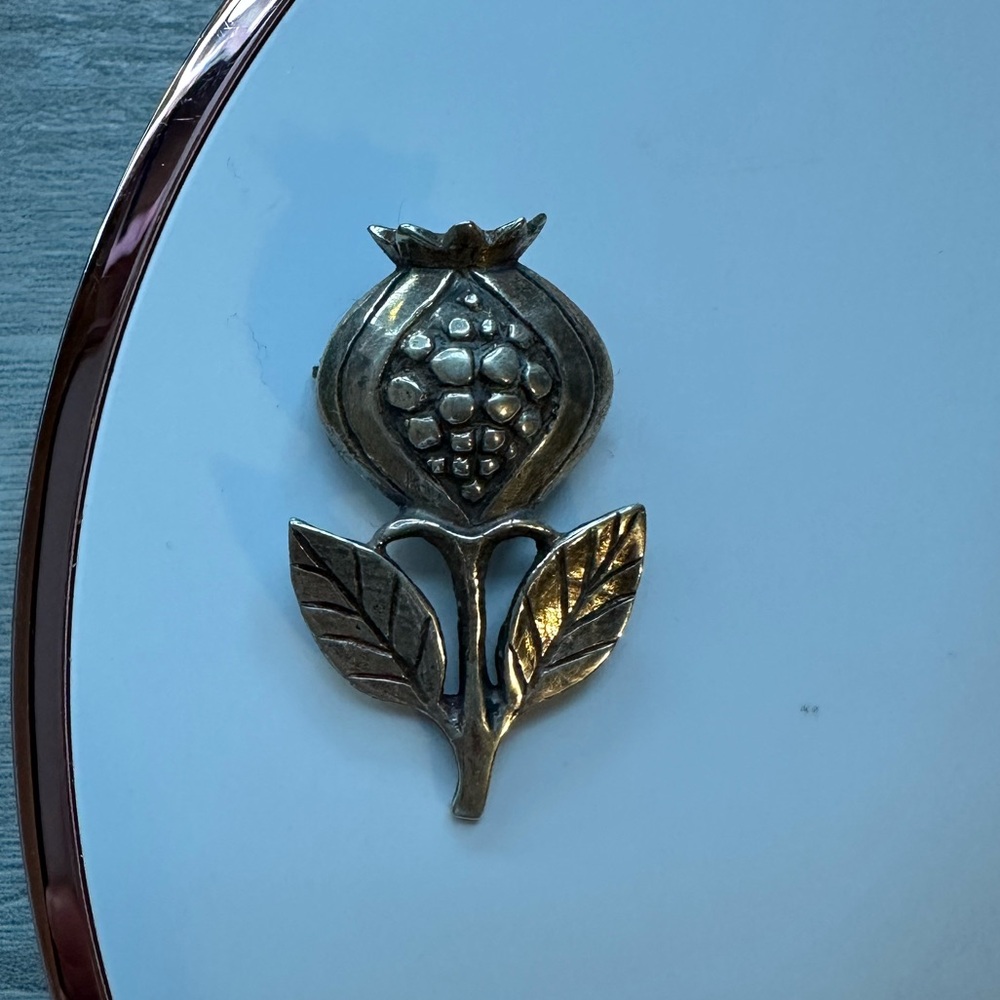 Retired James Avery Silver Pomegranate Brooch